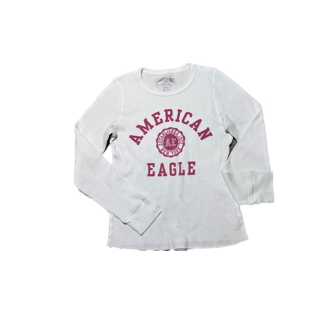 VINTAGE American Eagle Waffle Knit Long Sleeve Shirt